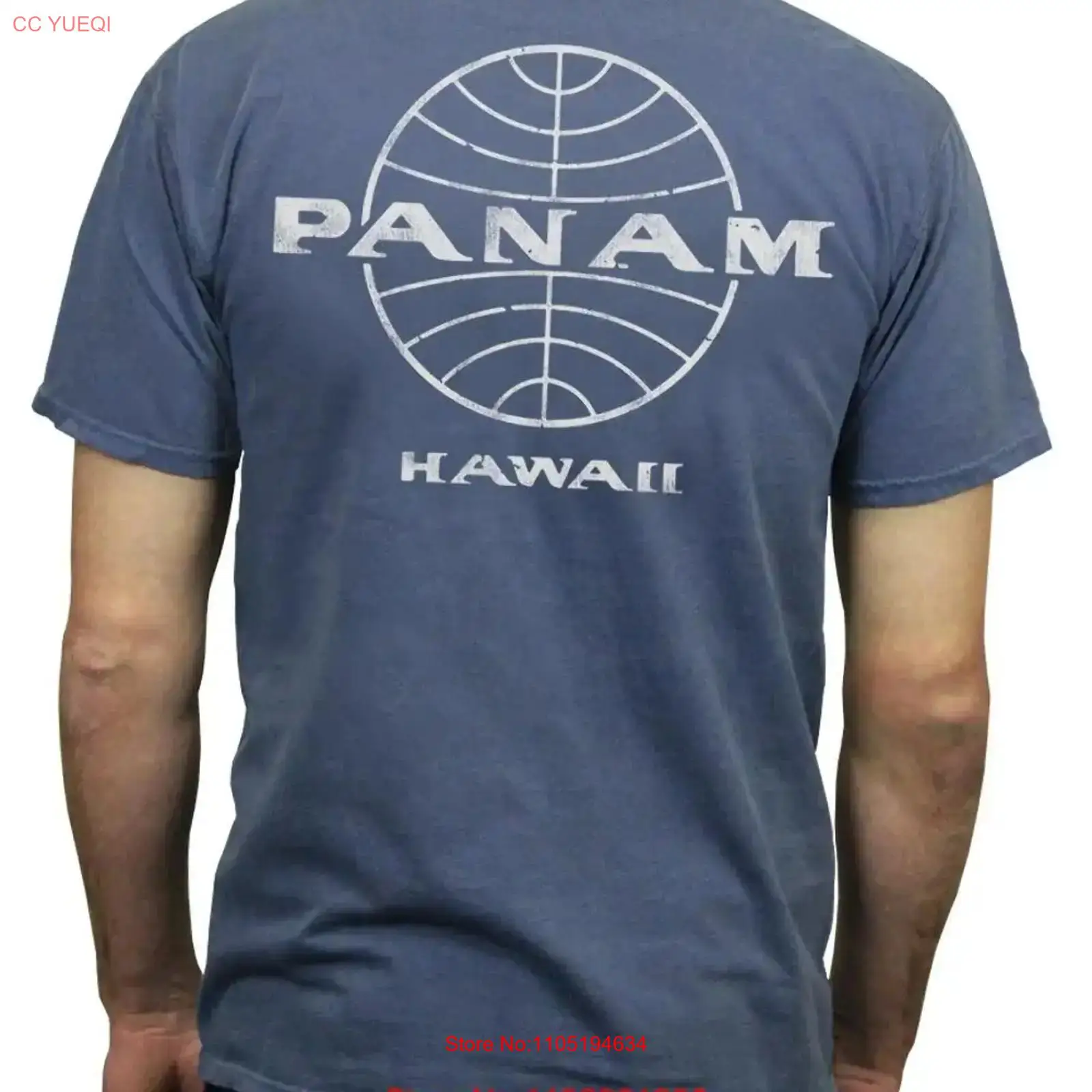 Vintage Fashion Jersey - Pan Am Globe T-Shirt Vintage Washed