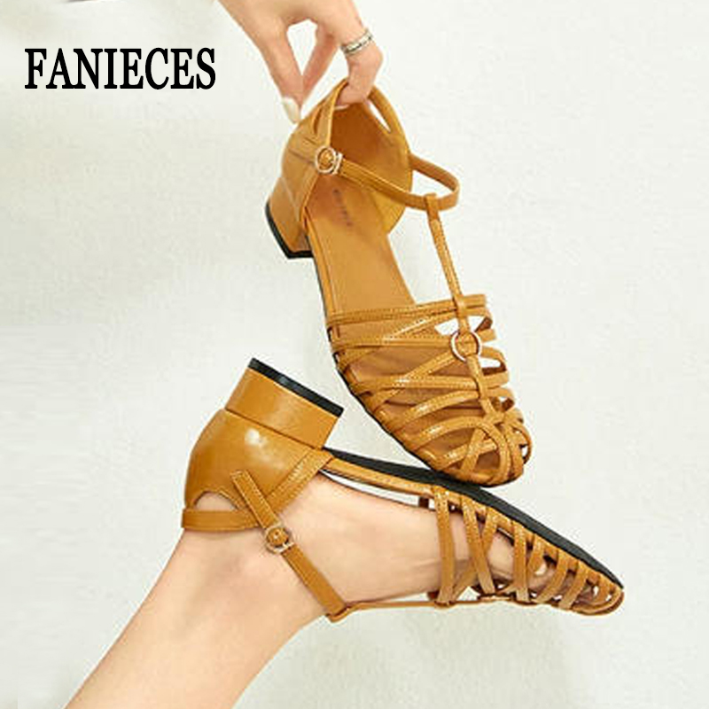 Vintage Fashion Dresses - Plus Size Damen Römersandalen mit gewebtem