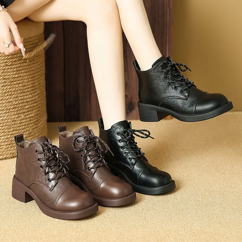 Vintage Outdoor Fashion - Frauen Kurze Stiefel Herbst Winter Neue