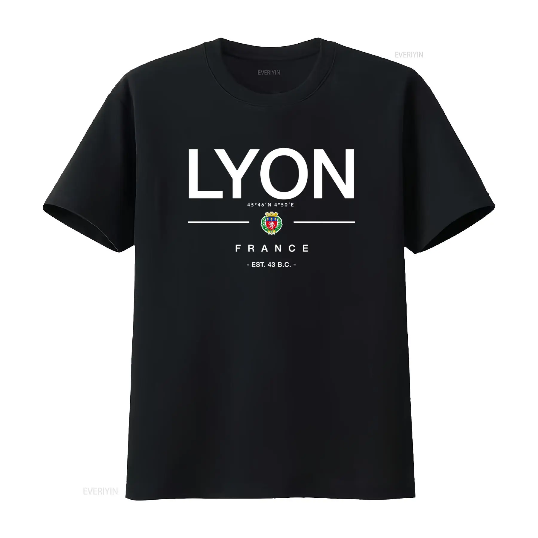 Vintage Fashion Jersey - Lyon Frankreich T-Shirt Urlaubsbekleidung Souvenir-Trikot Französischer