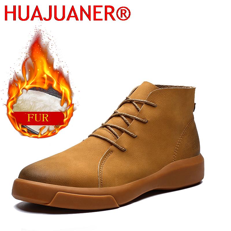 Vintage Outdoor Fashion - Luxusmarke Winter Pelz Warme Chelsea Herrenstiefel