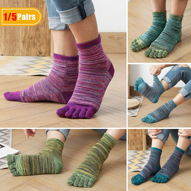 1/5 Paar Herren Bunte Zehen Ha – Vintage Fashion Enthusiasts Bewertung und Preis